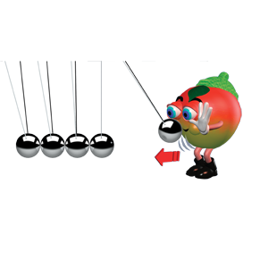 A GIGANTIC Newton’s Cradle